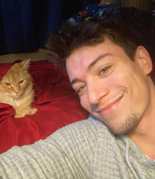 Me and my son 😁🐱 wow he really hates having his pic taken 😅 by onedik1