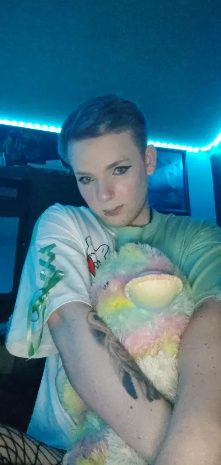 Me and pebbles trying to persuade daddy to let us watch Digimon 💖💖 by Nigledrums