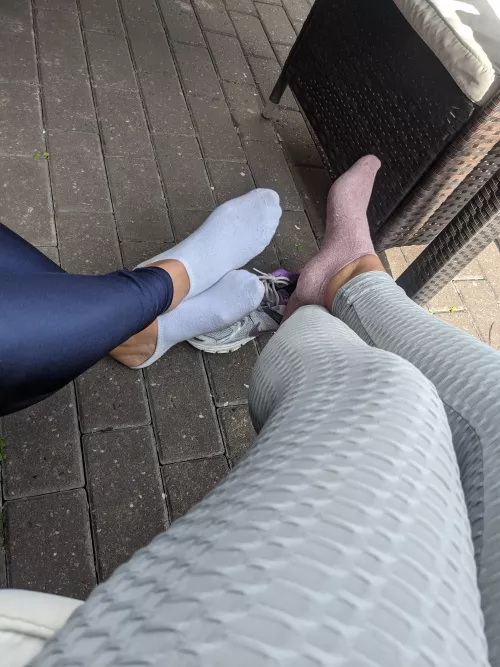 Me and sister in our socks 😺 by iwantaria