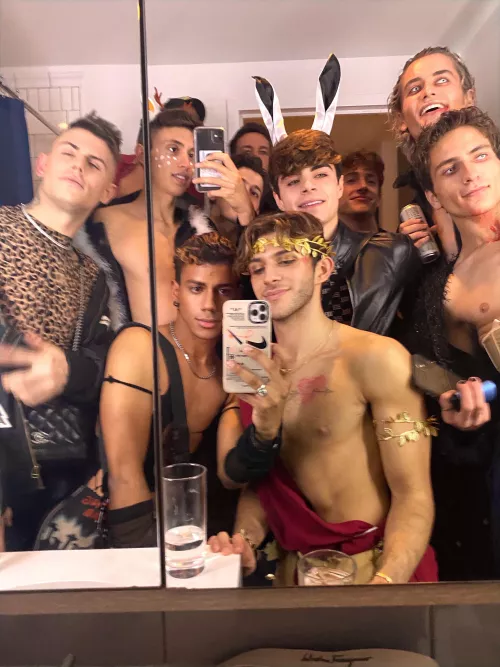 me and the bros for halloween, who would you take home??? by princebrody