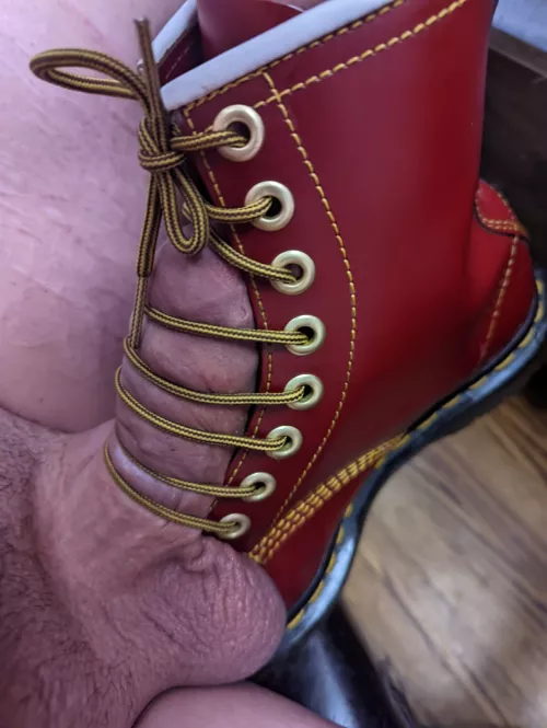 Me, fucking my boys new boots! by MrWolfish