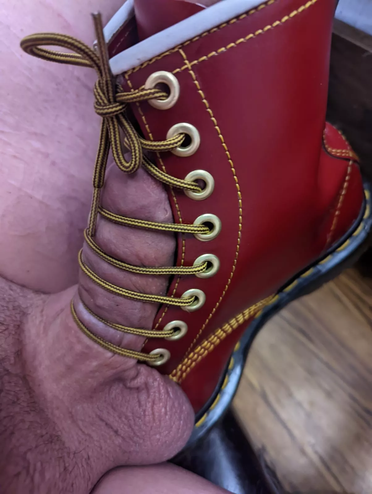 Me, fucking my boys new boots! posted by MrWolfish