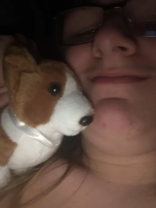 Me got new stuffie today (trans girl little) by Scarlett_the_slut