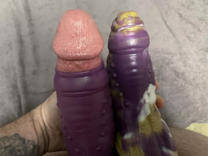 (M)e in a large flint shelf next to a small flint. by LuciferRose