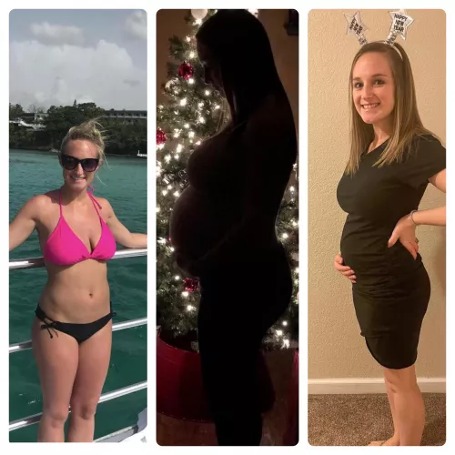 Me in May 2020, December 2020, and January 2022! by preggyallie