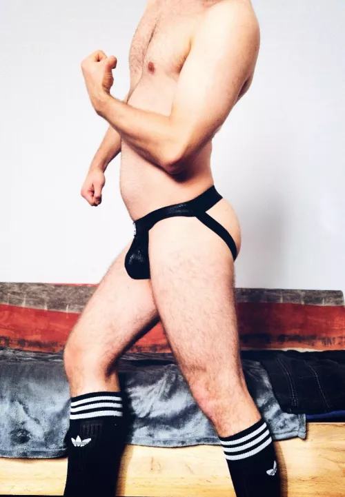 Me in my jocks, someone want to pull the straps? by avvocad