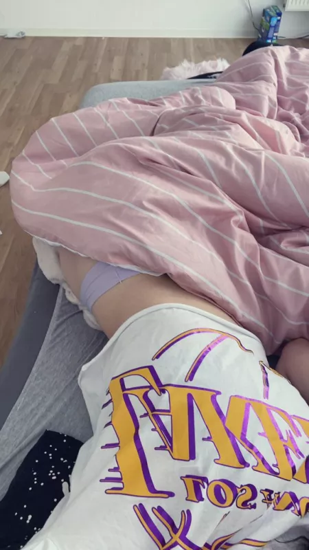 Me laying inside my bed. OF@babygirl-fee by babygirl-fee