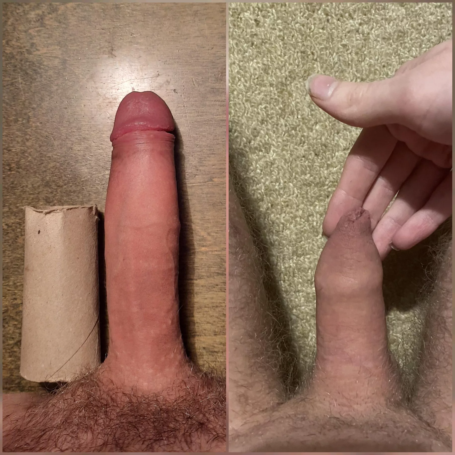 Me vs. @twinkcam compared 😁 That was the biggest he could get - our difference is enormous posted by Low-Fox-3366