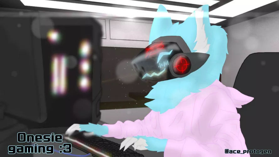 Me when the am gaming by Emerald_the_Wendigo