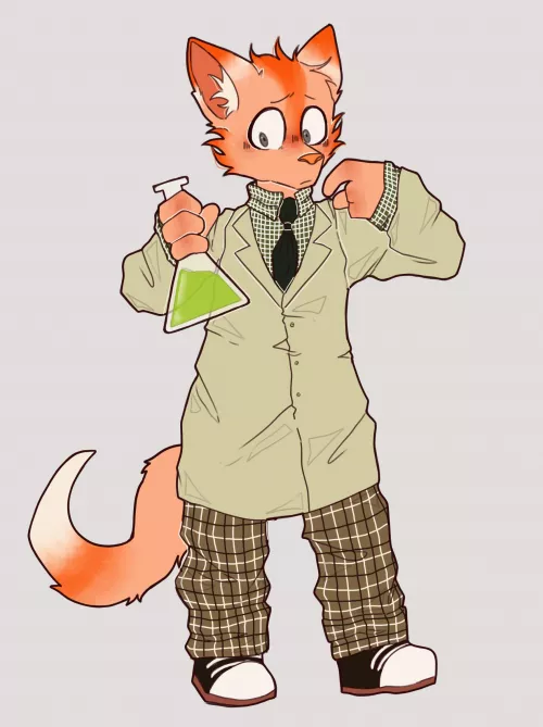 Meet Beakie the scientist! Please do ask about him uwu (art by _ronnie.420 on Instagram) by Im_Not_A_Furry_But
