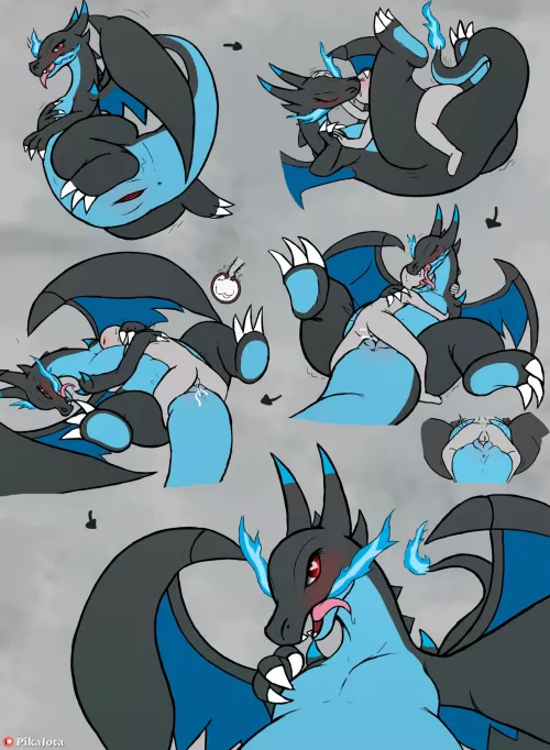 Mega Charizard X private time with her trainer