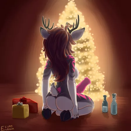 Mena filling up the presents by LockedPuppy