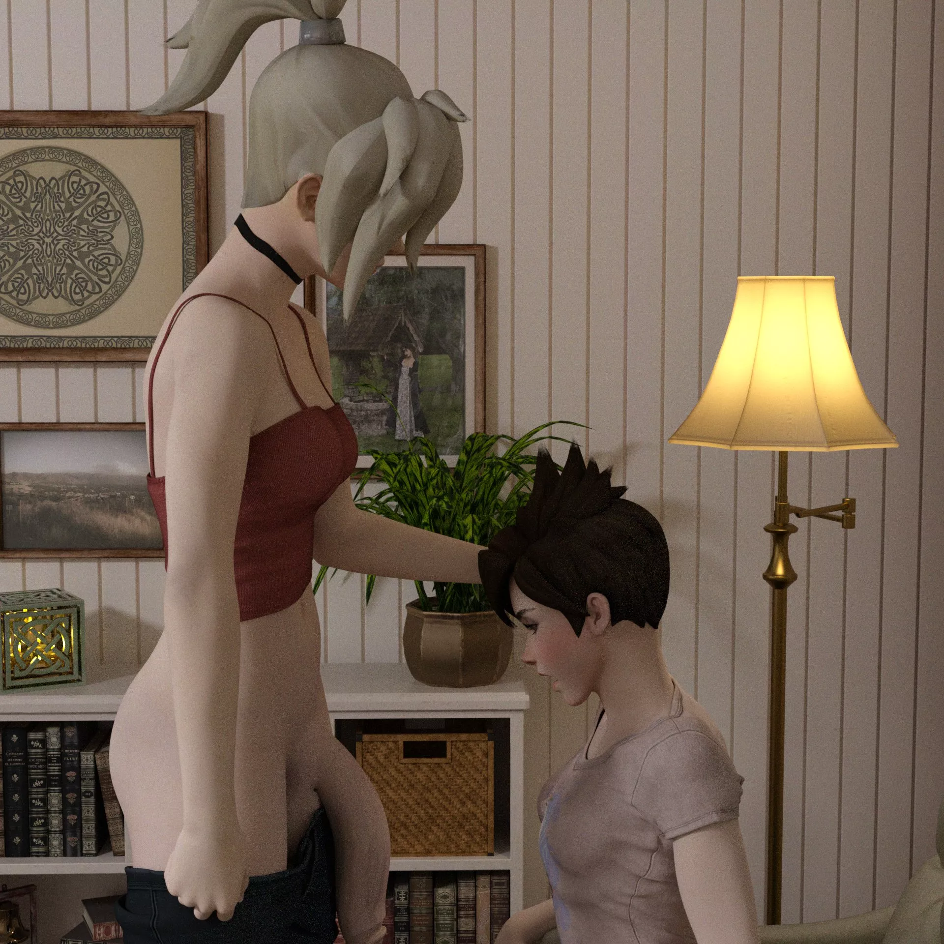 Mercy and Tracer posted by WorkingIsNotSafe