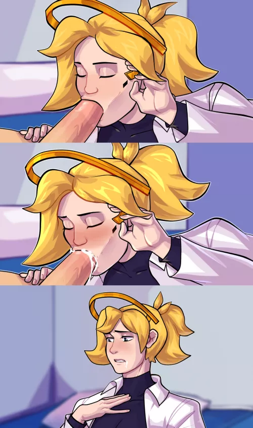 Mercy is getting used to the taste [ACADEMY34] by Young_Naughty