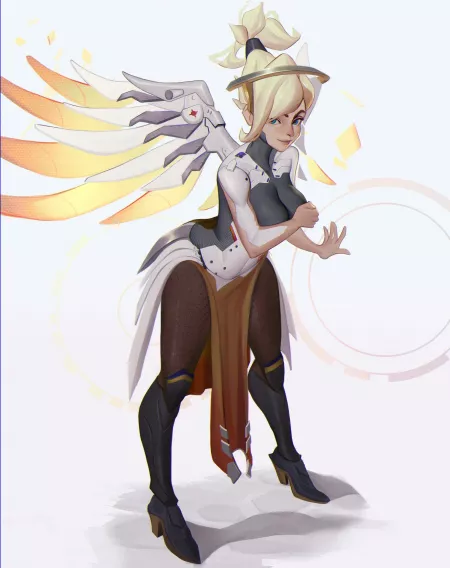 Mercy Pin-up [Overwatch] (AyperscY) by mchoi141