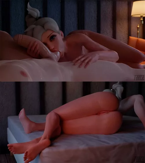 Mercy sucking balls (Taker) by Kuro-Oji