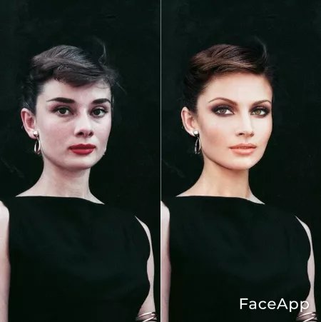 Merging Audrey Hepburn and Denise Milani's face by IllDrop2