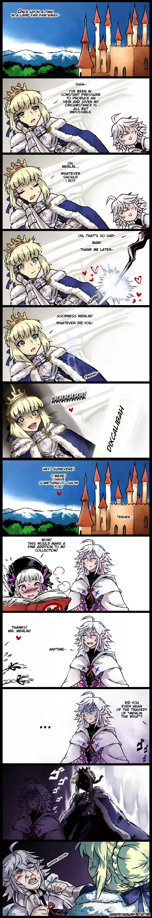 Merlin telling Artoria's Story by donofhell