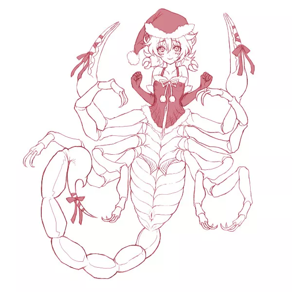 Merry Christmas Eve From a Skimpy Scorpion Santa! posted by spiderbutt_