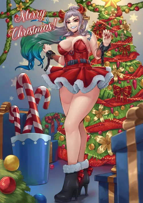 Merry Christmas from Yamato (liilica) [one piece] commissioned by me. No text version in comments by darkrobbe1
