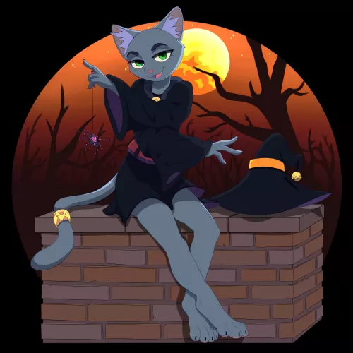 Merry spooky month :D ~ art by me by Galinn-Arts