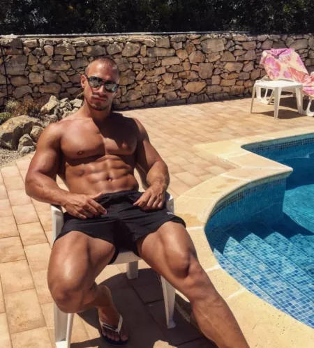Michael Thurston (@mikethurston) by the pool by PecsReddit