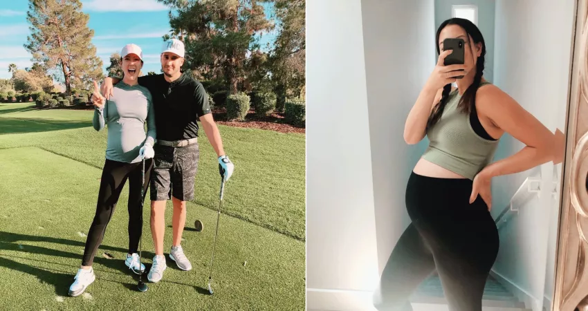 Michelle Wie West pregnant with daughter Makenna by Lowietski