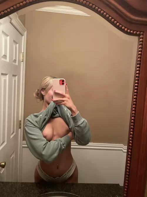 Midnight mirror pic in my bathroom! by laylabrooks0