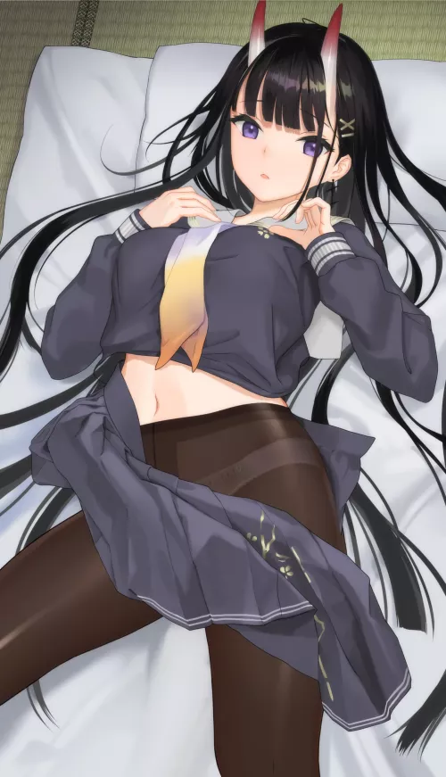 Midriff Noshiro and skirt slips (nanam_sk) [Azur Lane] by elegantloveglimmer