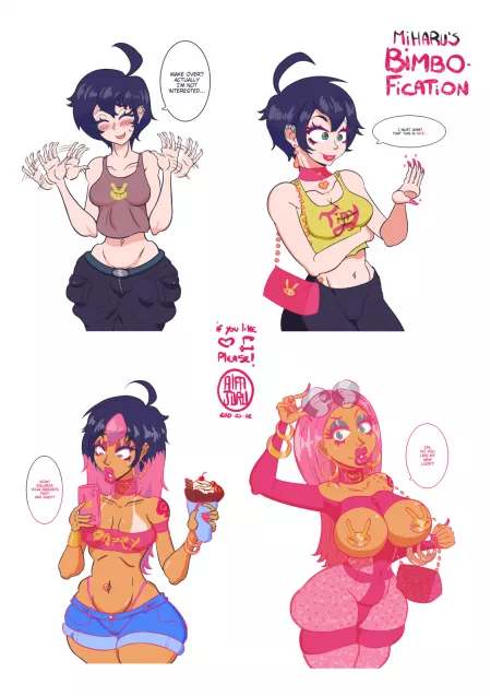 Miharu's Bimbofication by Alfajoru by JudithNeff