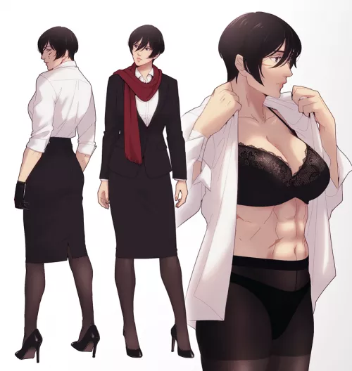 Mikasa Ackerman as a Milf by 00elonmusk00