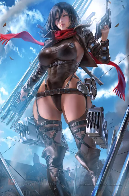 Mikasa Ackerman - (Attack on Titan) - [Sakimichan] by AtrosRH