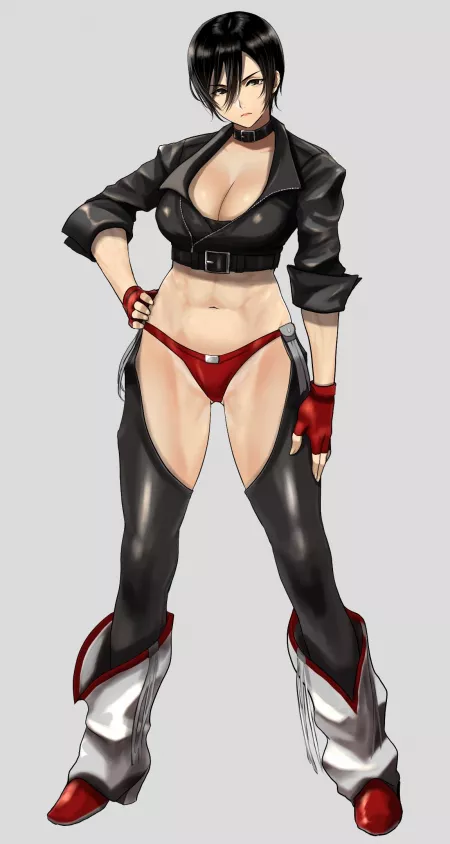 Mikasa dressed as Angel from KoF (anagumasan_) [Attack on Titan/King of Fighters] by Souted