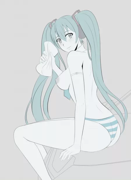 “Miku Hatsune Topless” by MikuLewds4You