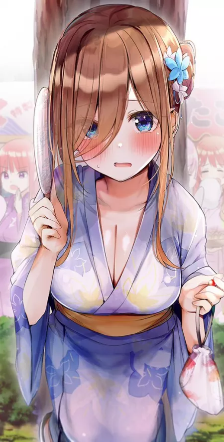 Miku in yukata [5 Toubun no Hanayome] by its_CheeChung