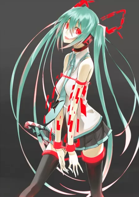 (Miku)a Hypnotic melody entered mikus earphones as she succumb to the corruption by fiery12345678
