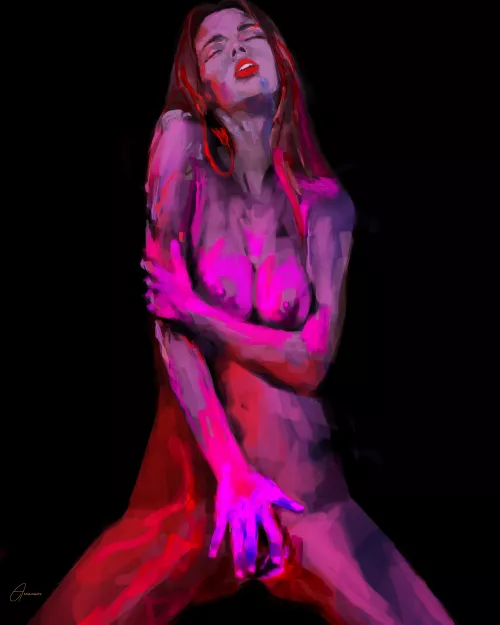 Mila azul 'arousal' painting by me by arca_num_