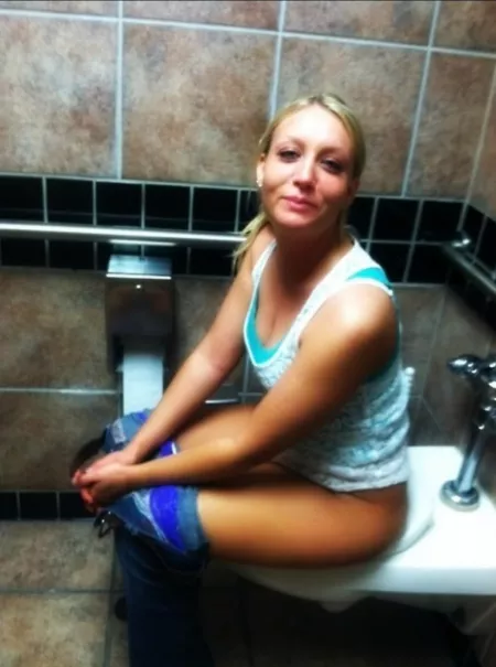 MILF with blue panties by peeing-girl-lover