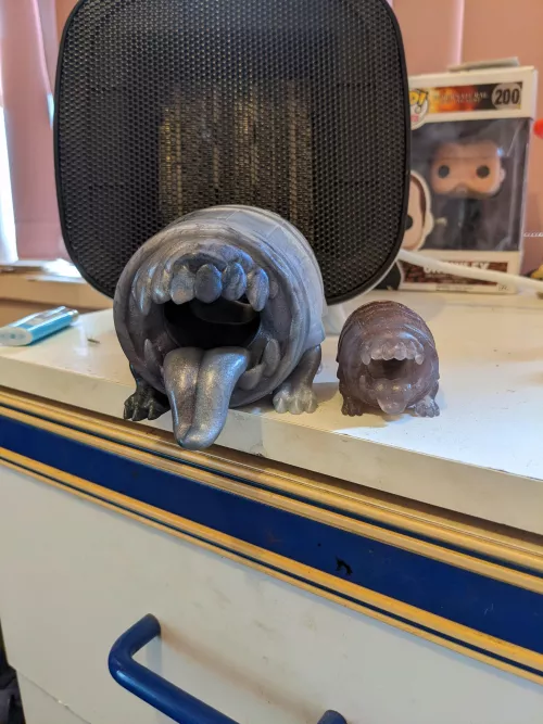 Mimic from pleasureforge next to a mini one of It by darkshiverzs