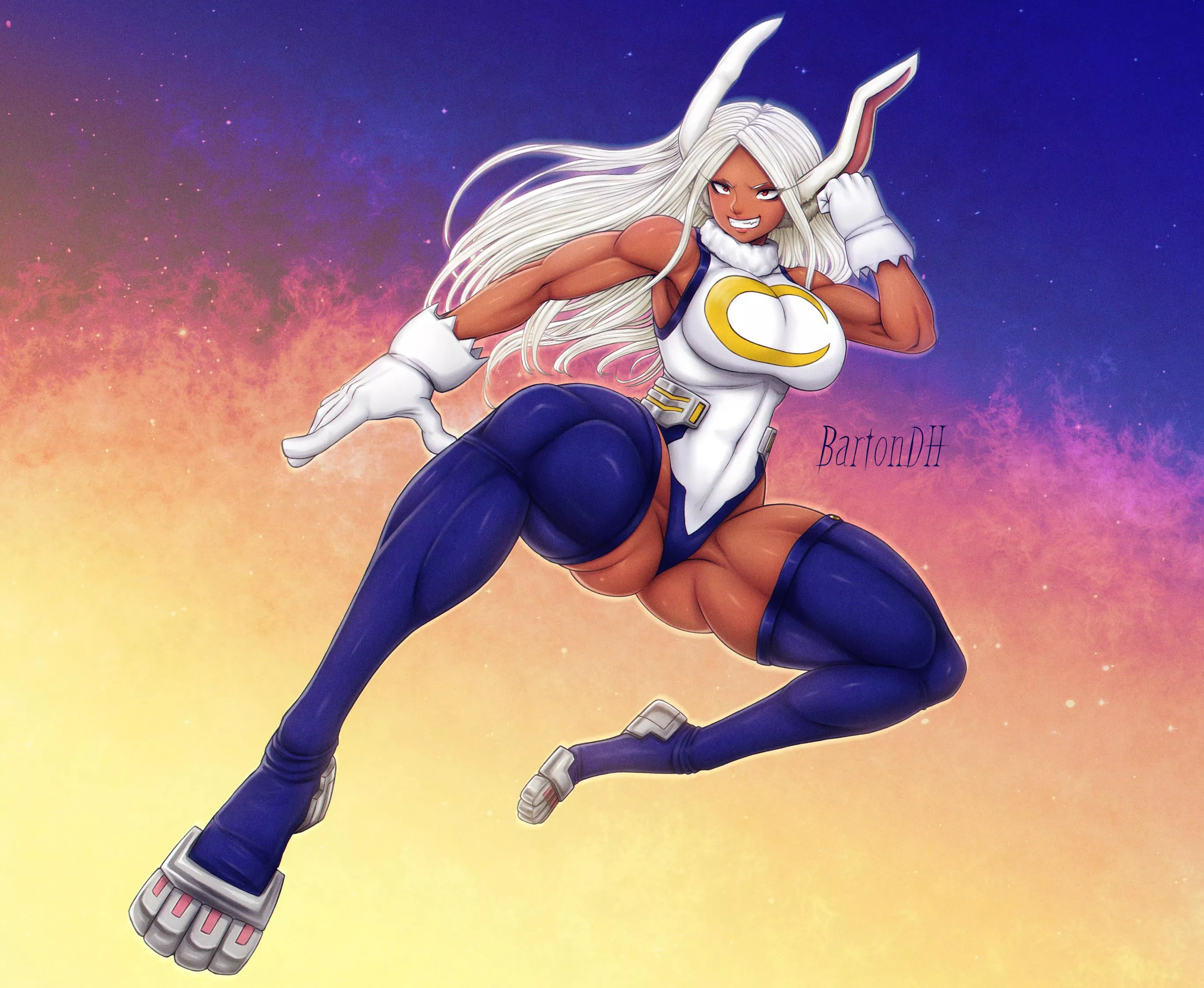 Mirko jumping ready to kick [BartonDH] posted by NautyNautilus