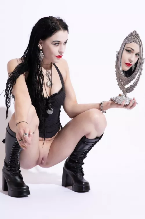 Mirror, mirror in My hand - who is the most seductive of all the land? 🖤°•Xana Lilith•°⚰️of course☠️ GFE//TEXT/FETISH//CAM//PANTIES,ETC. Goth girl gone wild - you don't want to miss it🌹 by SuccubusXana