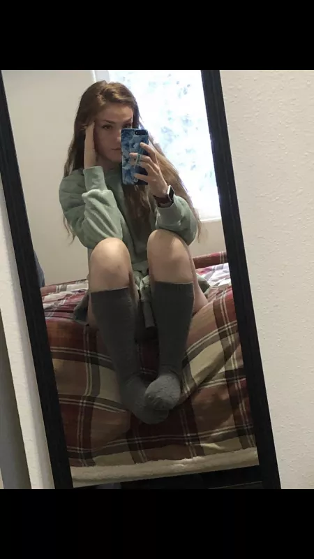Mirror selfie with my socks on 😘 by [deleted]