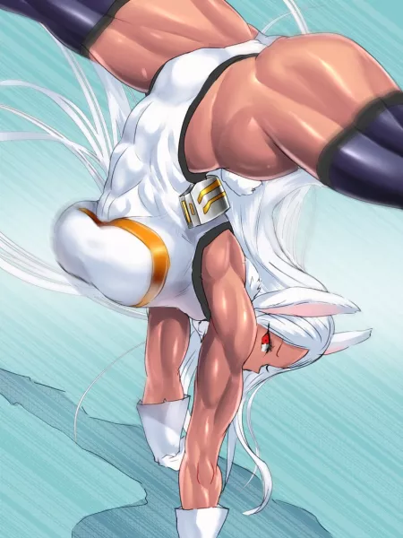 Miruko flashing her thighs by NautyNautilus