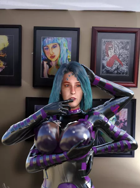 Miss K in the flesh (waist up WiP) by isreth