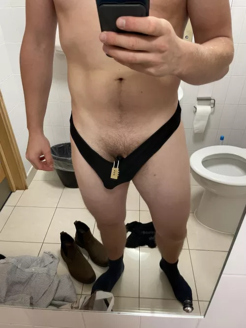 Mistress has me in a thong with my cage for 3 days by Ok_Flounder_7009