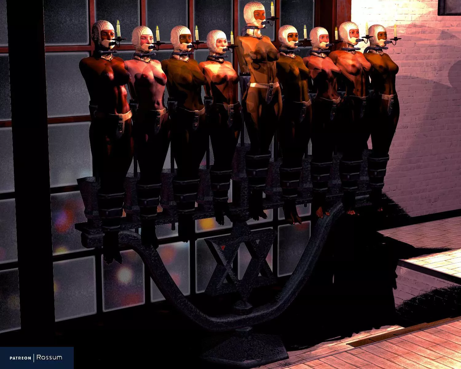 Mistress Lilith’s Menorah posted by Rossum-Smut