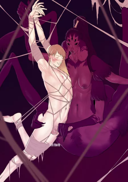 Mistress milking her little fly. (Sarybomb) by fangornforceps2