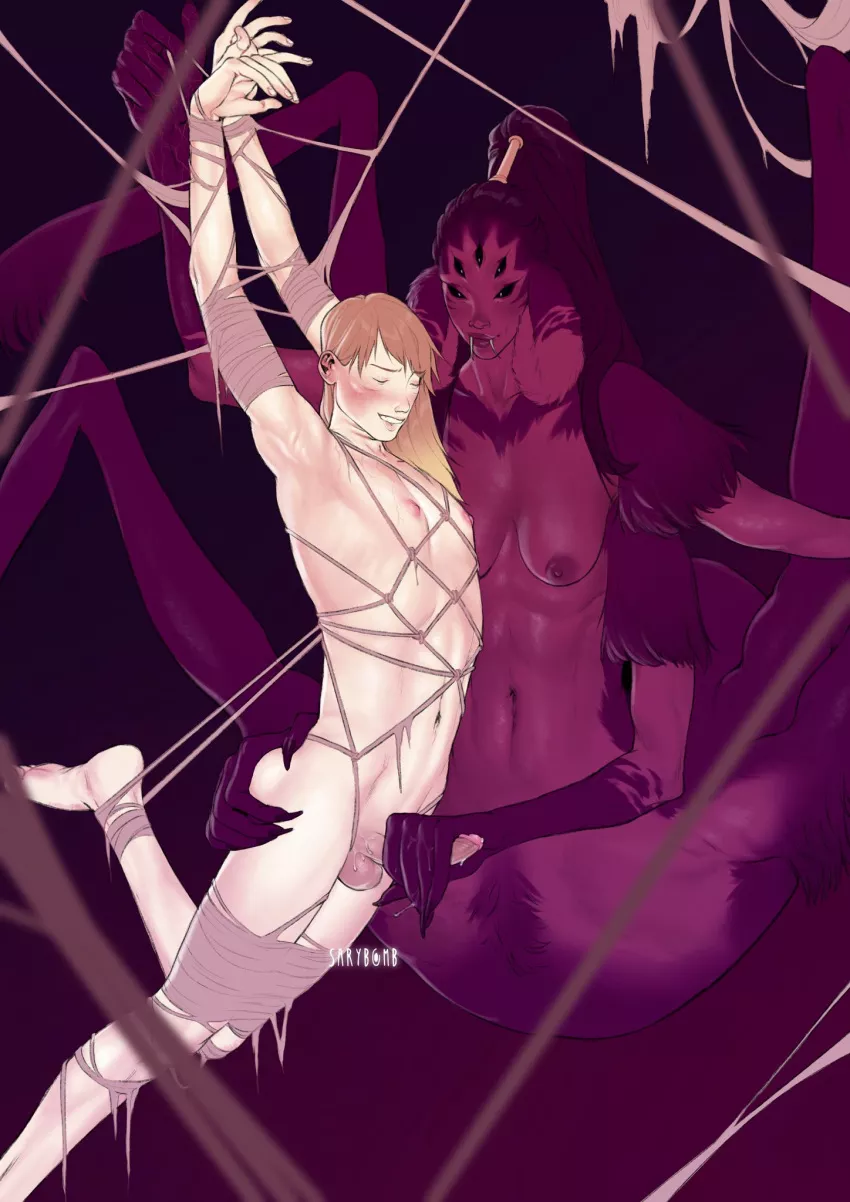 Mistress milking her little fly. (Sarybomb) posted by fangornforceps2