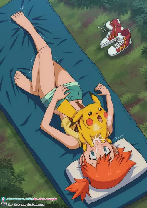 Misty sure loves pikachu (the dark mangaka) by Just4Friends69
