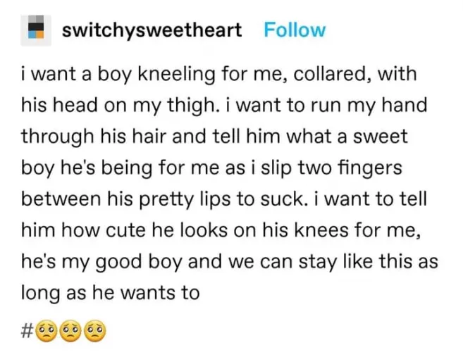 Mmm.. I hope someday my pup will let me collar him~ ❤️ I want to tease him until he's begging for more~ by MissSapphireMommy4u